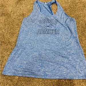 Women’s Under Armour Tank Heat Gear UA Tech Heathered Blue Large